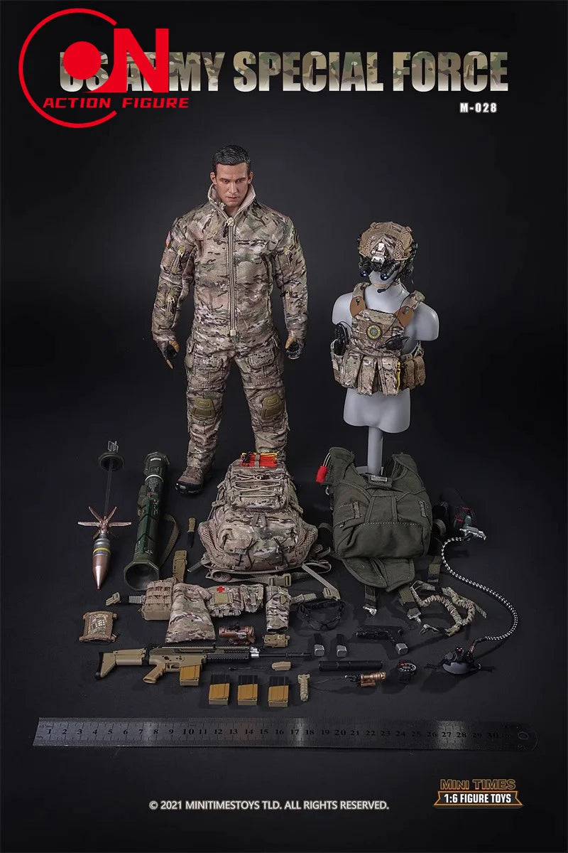 mini times toys 1/6 M028 US Army Special Force Soldier Action Figure 12'' Male Soldier Action Figure Full Set Collectible Model