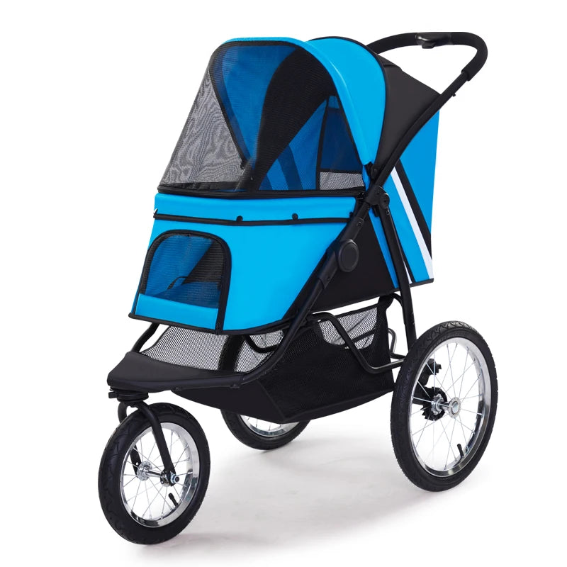 New Picture PC401 Popular Pet Strollers Big 3 Wheels Folding Dog Stroller  for Sale