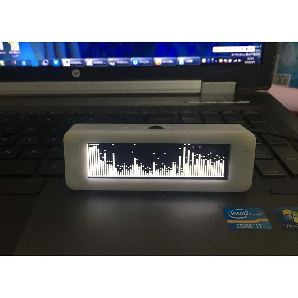 3.12 inch OLED Music Spectrum Display Car Voice Control VU Meter Amplifier Microphone 8 display effects times