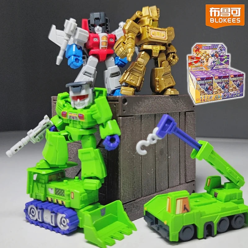 Hot Blokees Transformers Defender Version V2 Movable Blocks Figure Optimus Prime Starscream Bumblebee Model Collectible Toy Gift