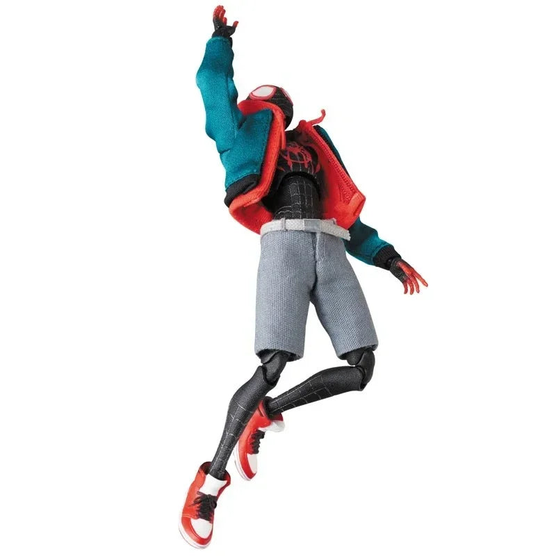 Ko Mafex 107 Spider Man Action Figure Toys 1/12 Spiderman Into The Spider-verse Miles Morales Model Statue Dolls Children Gifts