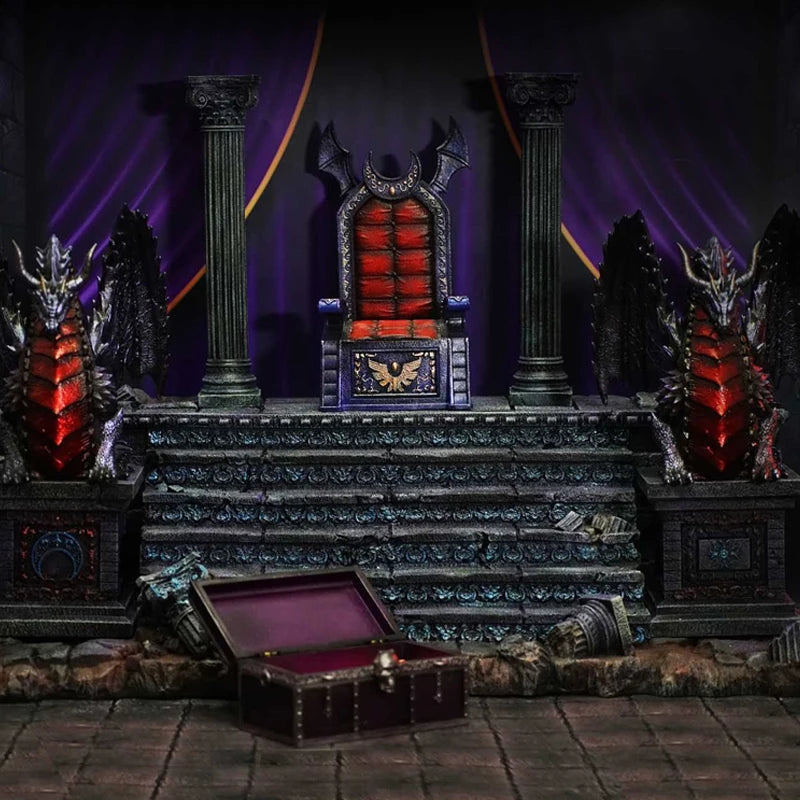 JacksDo Saint Seiya Myth Cloth EX Hades Throne Dragon 22cm/8.66 inch Decoration Diorama Scene Statue Resin In Stock