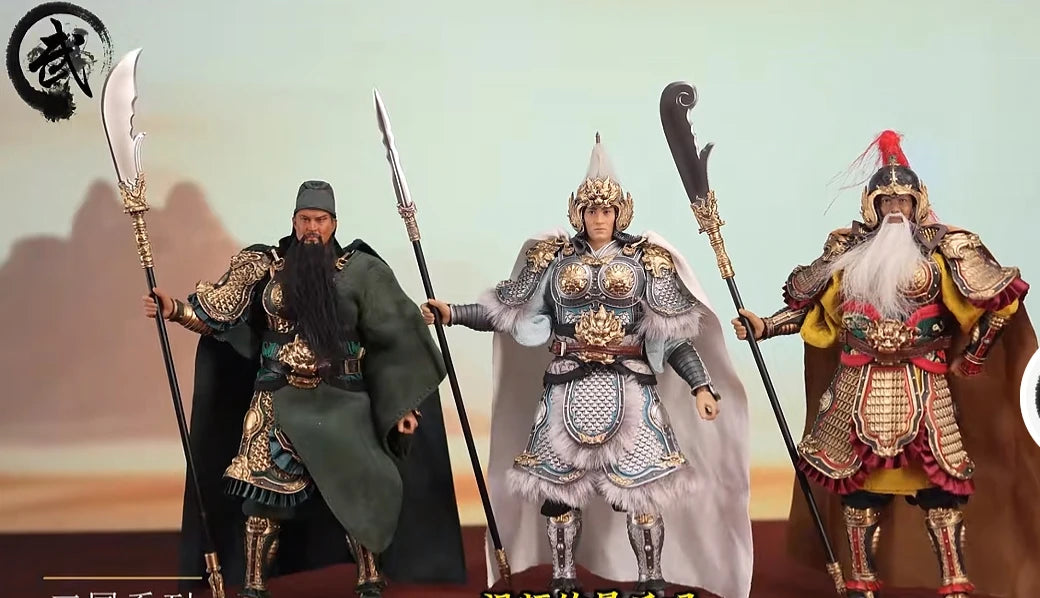 In-stock FIGLAND 303TOYS Collaboration Three Kingdoms 1/12 Ma Chao, Huang Zhong, Guan Yu Action Figures