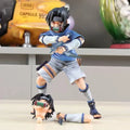 New 18.5cm Naruto Anime Figure Uchiha Sasuke Figurine Collectible Kagebunsin No Jyutu Pvc Statue Model For Boy Room Ornament Toy