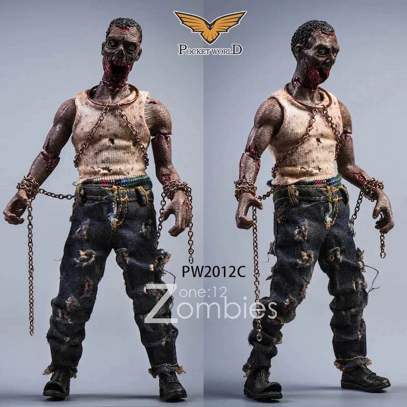 In Stock POCKET WORLD Original 1/12 Zombie Zombie Mobile Doll Model Handmade Toy Gift Collection