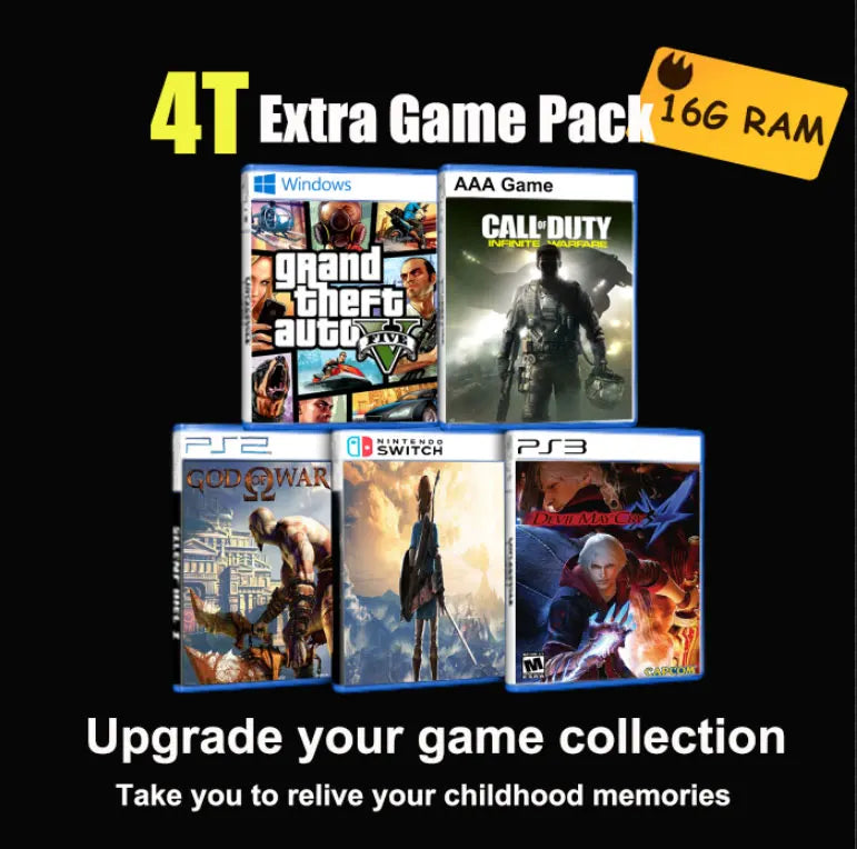 New Upgraded CPU Dual System Win11 2T/4T ROM Game System AK1 Pro Game Box 99999+ Games For PS2 PS3 WII SS GAMECUBE Sega Saturn