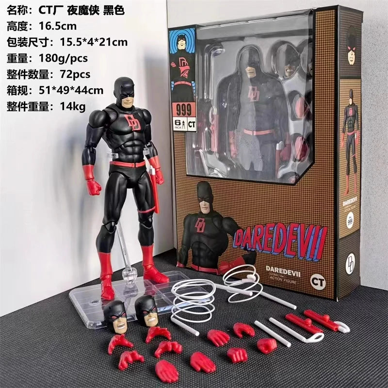 HOT 2025 Ct Toys Daredevil Black Red Mafex 223 Figure Comic Version SHF Anime Action Figure Figurine Statue Model Gifts Kids Toy