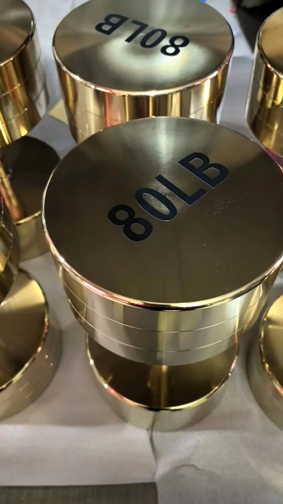 Wholesale High Quality Gold Chrome Dumbbells Home Gym Equipment Chrome Dumbbells