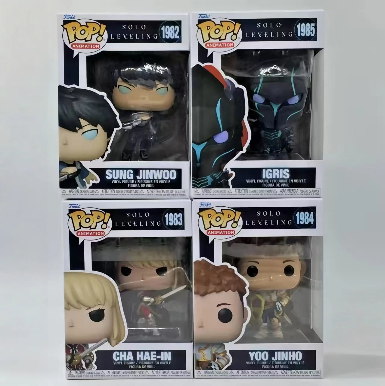 Anime Solo Leveling Figure Igris Cha Hae-In Yoo Jinho Funko Pop Vinyl Figures Collectible Limited Edition Figurine Toy Gift