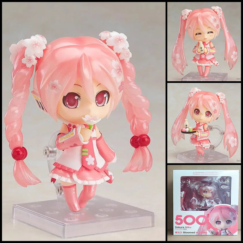 Hatsune Miku Animation Game Peripheral Toys Sakura Snow Miku Anime Action Movable Model Figures Collection NTR