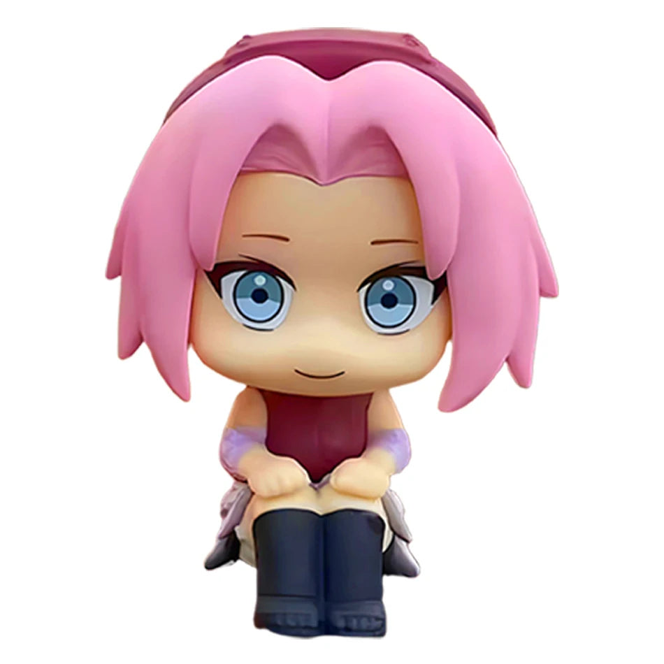 Anime Naruto Nette Sakura Haruno Gaara Sitzhaltung Cartoon Action FigureModel PVC Kinder Spielzeug Auto Dekoration Geschenk
