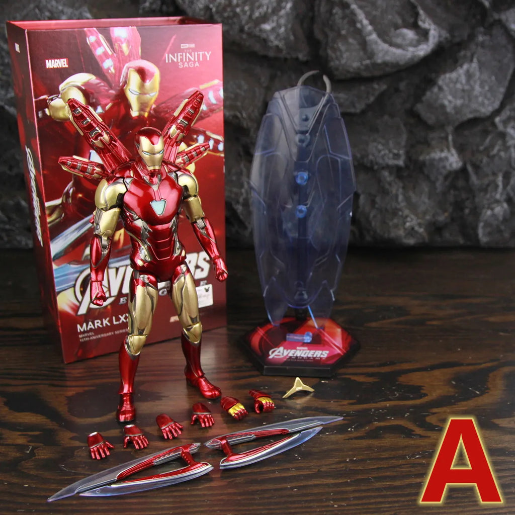 ZD Toys Marvel Iron Man MK85 2.0 LED 7" Action Figure The Infinity SAGA Mark LXXXV 1.0 Mark 85 Hologram Shield Nano Weapons Doll