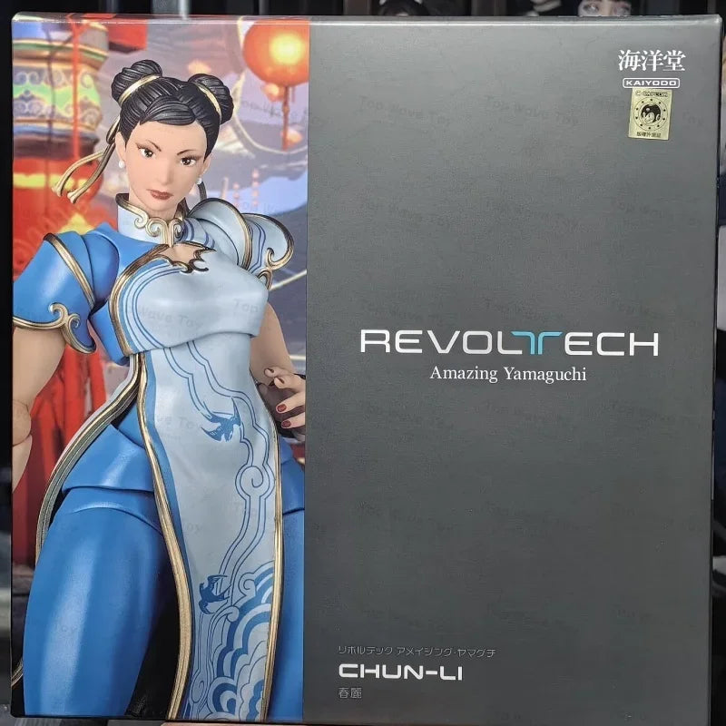 2026 NEW Original KAIYODO Revoltech Amazing Yamaguchi  Amazing Revoltech Street Fighter 6 Chun Li Action Figure Toy Model Toy