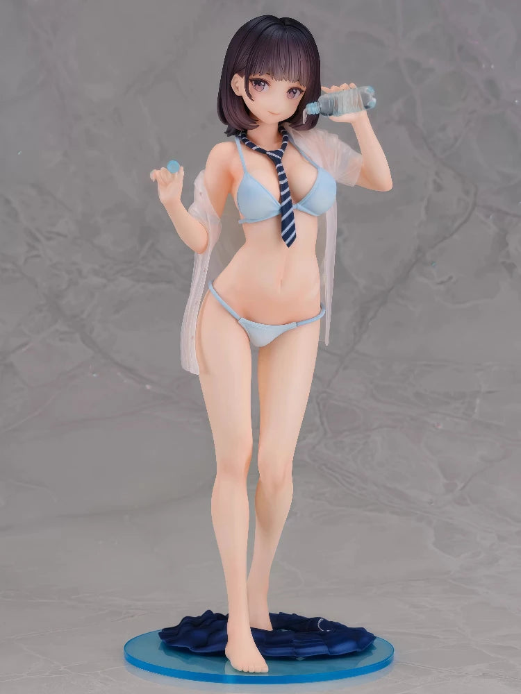 22cm Anime Gk Figure Classmate Who Won'T Let Me Drink Swimsuit Bikini Girl Figurine Desk Decor Car Ornament Gift For Anime Fans