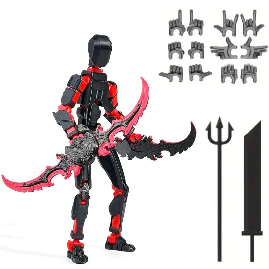 Lucky Poseable 13 Joints 3D Printed Mannequin DIY Desktop Toy for Kids 3rd Generation Robot