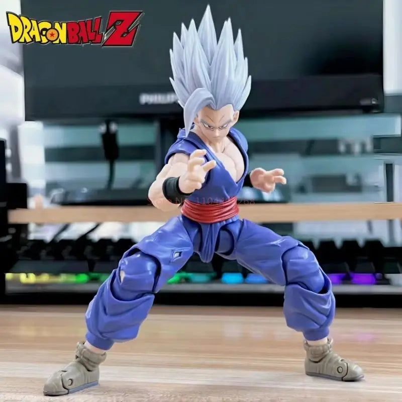 New Shf Dragon Ball Son Gohan Beast Action Figure Pvc Collection Dolls Anime 17cm Super Saiyan Gohan Figurine Desktop Toys Gifts