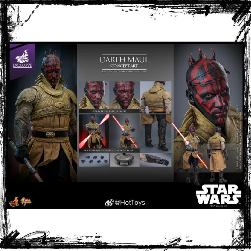 In Stock HotToys MMS778 Star Wars Darth Maul Conceptart 1/6 Soldier Doll Anime Action Figure Toy Gift Model Collection Hobbies