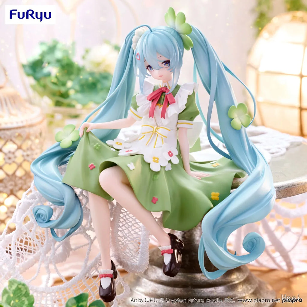 15cm Anime Figure Hatsune Miku Noodle Stopper Lucky Grass Fairy Action Figure PVC Collection Model Ornament Toys Gifts