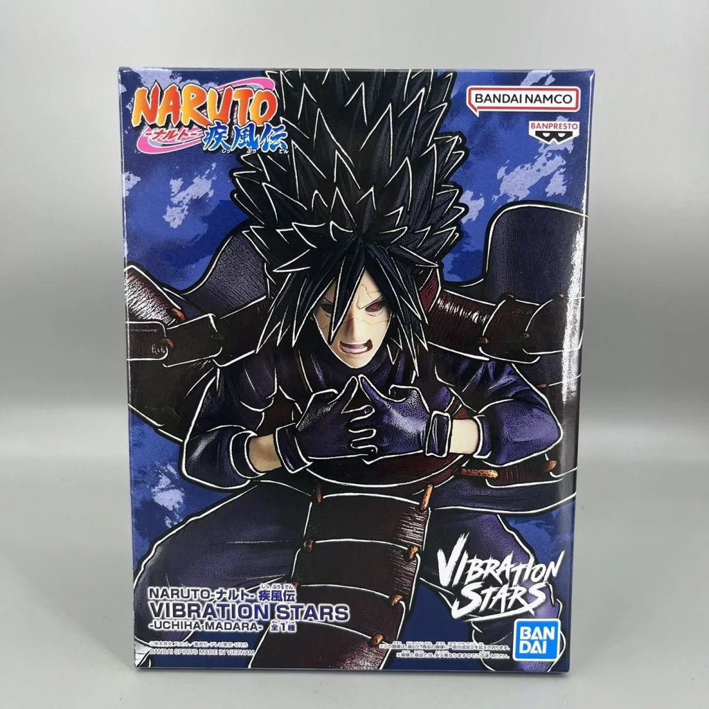 100% Bandai Official Genuine Banpresto VIBRATION STARS Naruto Uchiha Madara Figure Model Anime Statue Toys Gifts