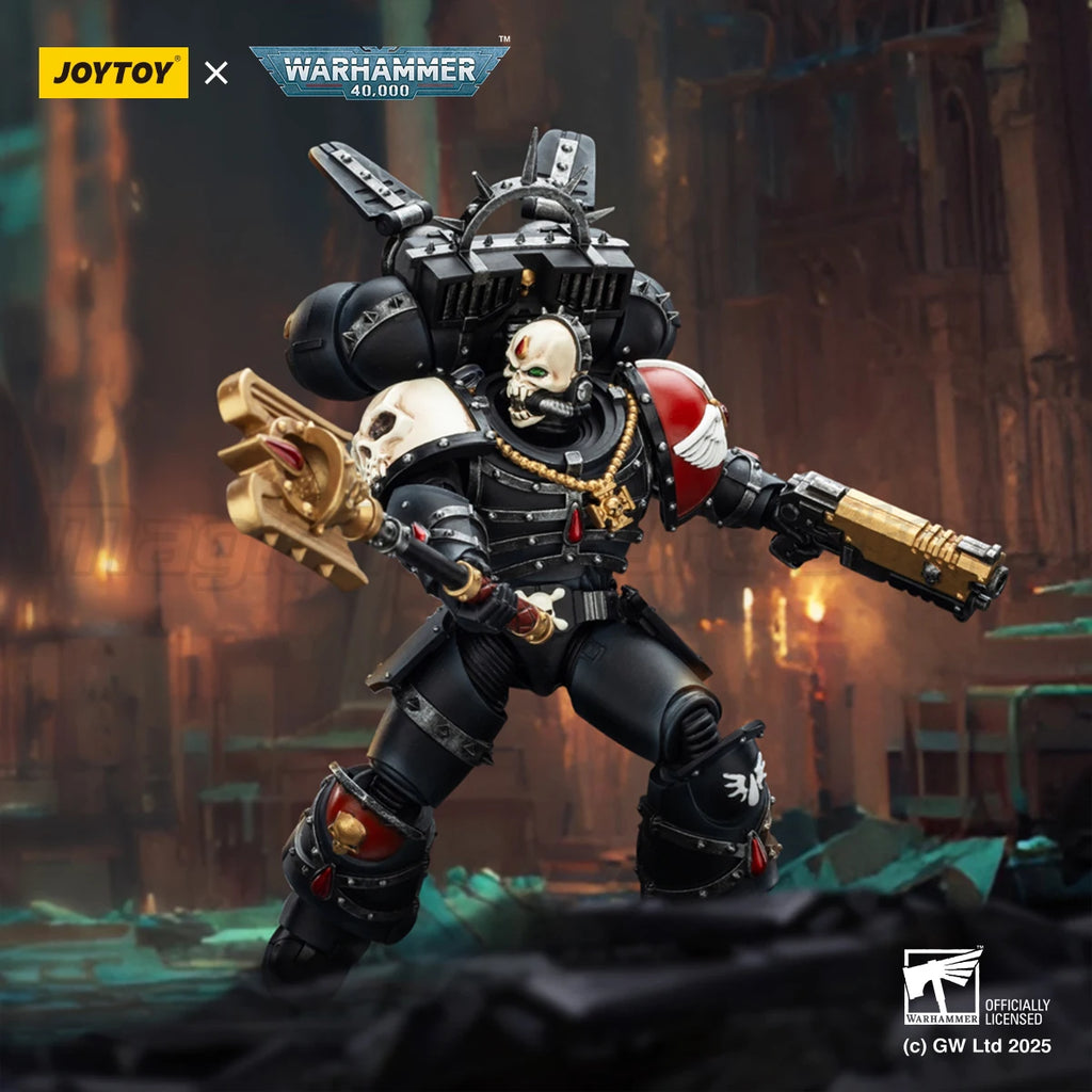 【MT】JOYTOY Warhammer 40K Blood Angels Lemartes with Jump Pack Blood Crozius and Absolver Bolt Pistol 1/18 Action