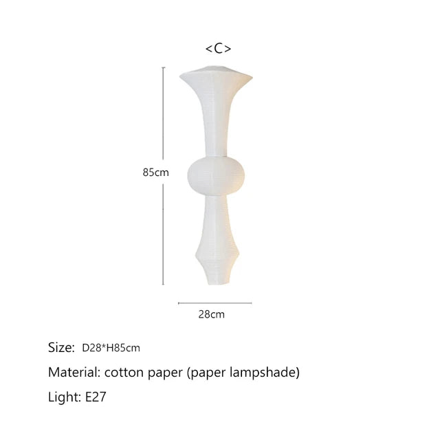 Janpanese Akari Rice Paper Lamp modern Noguchi Yong Pendant Lamp Living Room Bedroom Corner Designer Light