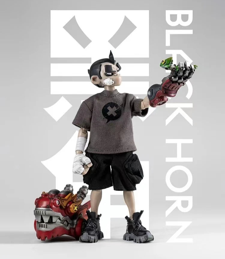 【Original】D_ONE STUDIO Dragon Year Limit BLACK HORN 1/12 Scale Trendy Action Figures Collectibles Models