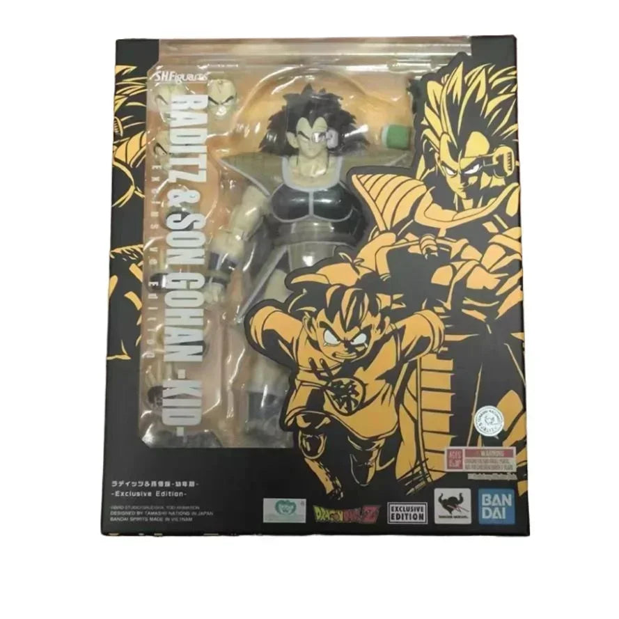 In Stock Sh Figuarts Sdcc Dragon Ball Z Raditz Son Gohan Kid Action Figure Model Toys Anime Figura Gifts for Children