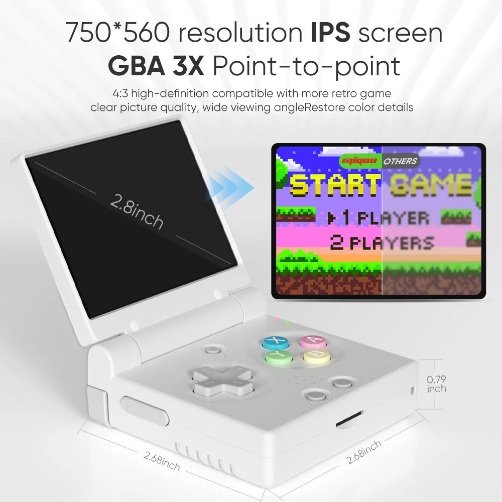 MIYOO MINI FLIP Handheld Game Players 2.8'' IPS Screen Linux System Video Game Consoles Free Case Gamer Gift Retro Gaming