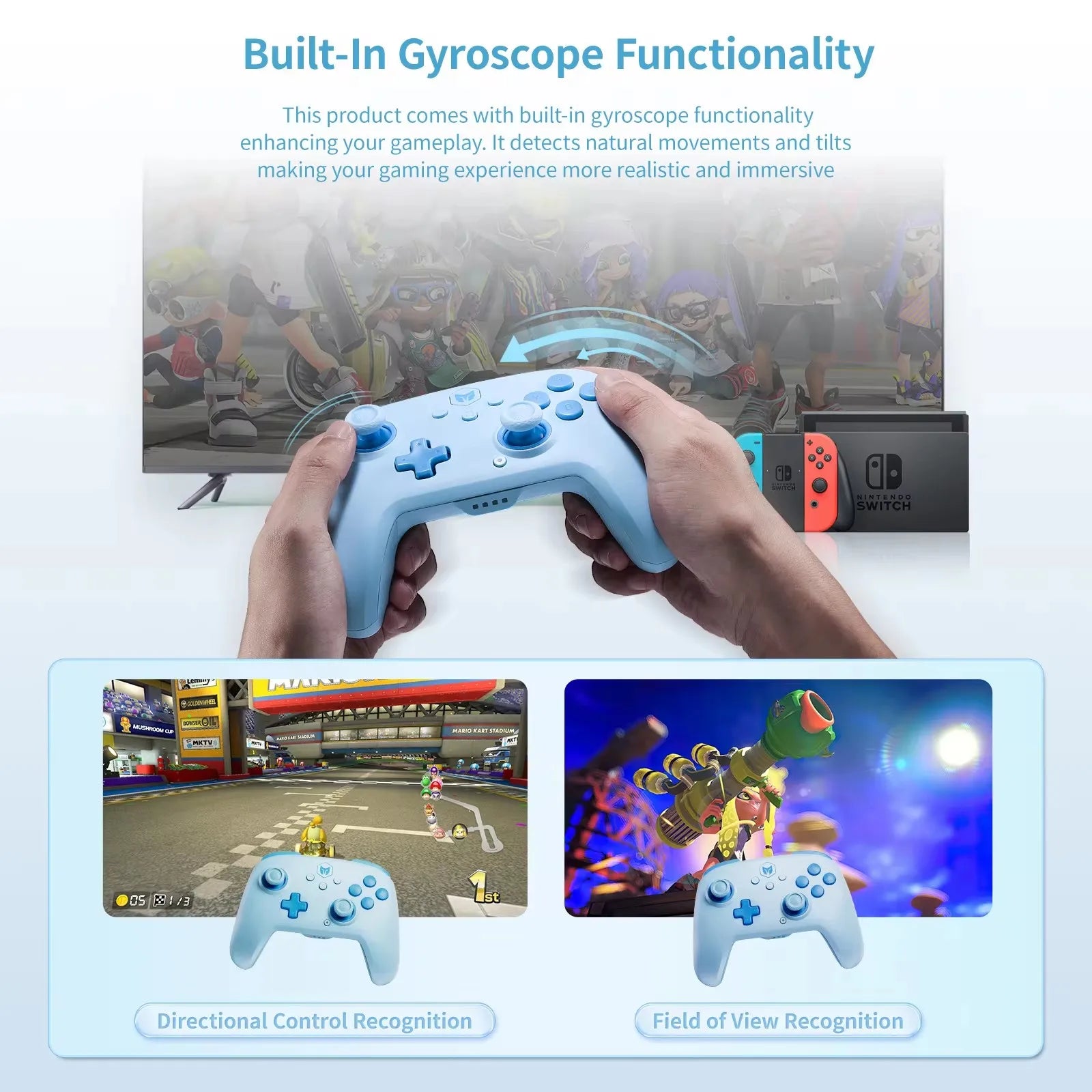 BIGBIG WON CHOCO Bluetooth Gaming Gamepad PC Controller Custom Buttons/NFC/Turbo/6-Axis Function for NS/PC/iOS/Android