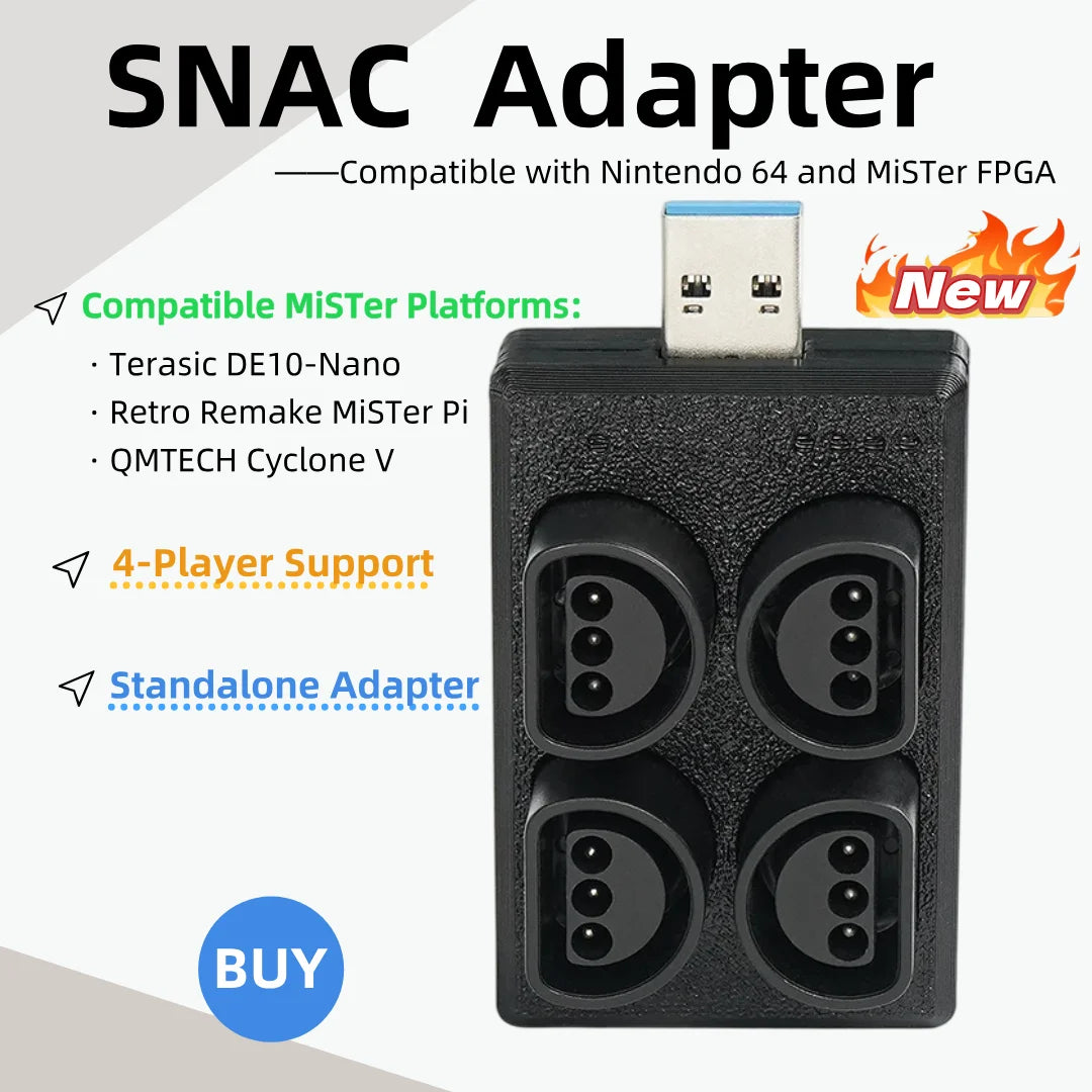SNAC Adapter - Compatible with Nintendo 64 and MiSTer FPGA