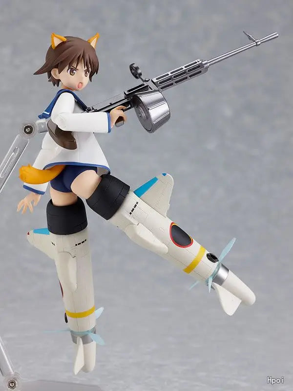 Original Max Factory Figma #074 Strike Witches Miyafuji Yoshika Anime Figures Model Toys Gift Collection