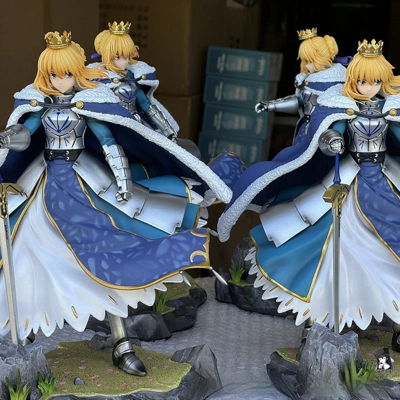 Fate Stay Night Anime-Produkte König Artus Altolia Pendragon Rüstung Säbel Stehende Haltung 27cm Actionfiguren Ornament Spielzeugmodell