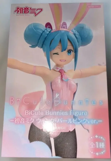 【SF】In Stock Original FuRyu BiCute Bunnies Piapro Characters Miku Black Bunny Girl WHITE Pink Pearlescent Wink Style Black