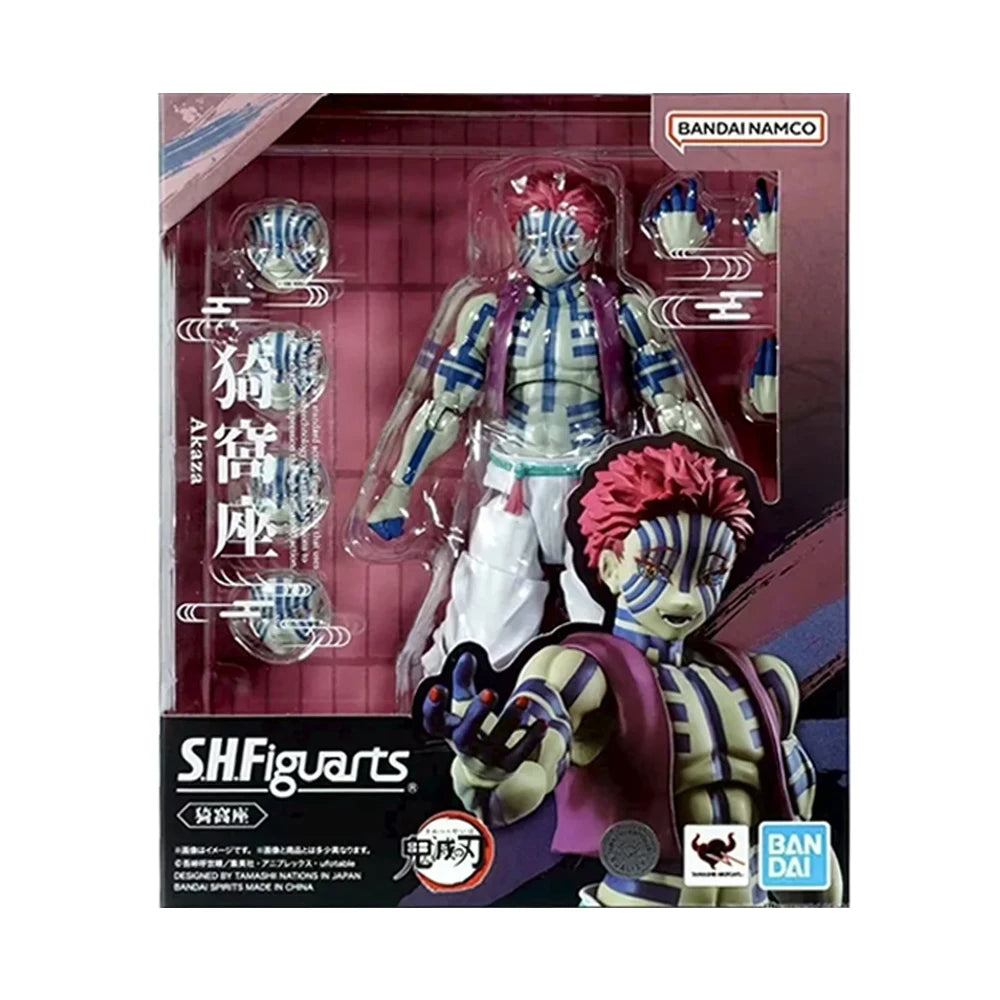 In Stock BANDAI S.H.Figuarts Demon Slayer Giyuu Tomioka Kyoujurou Rengoku Akaza Action Figure Model Original Toy Gift