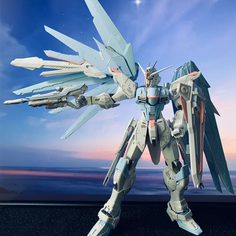 1/100 Mg Freedom  2.0 Tiffany Blue Macaron Custom Paint Version Plastic Assembly Model Kit  Action Figures Boy'S Puzzle Toy Gift