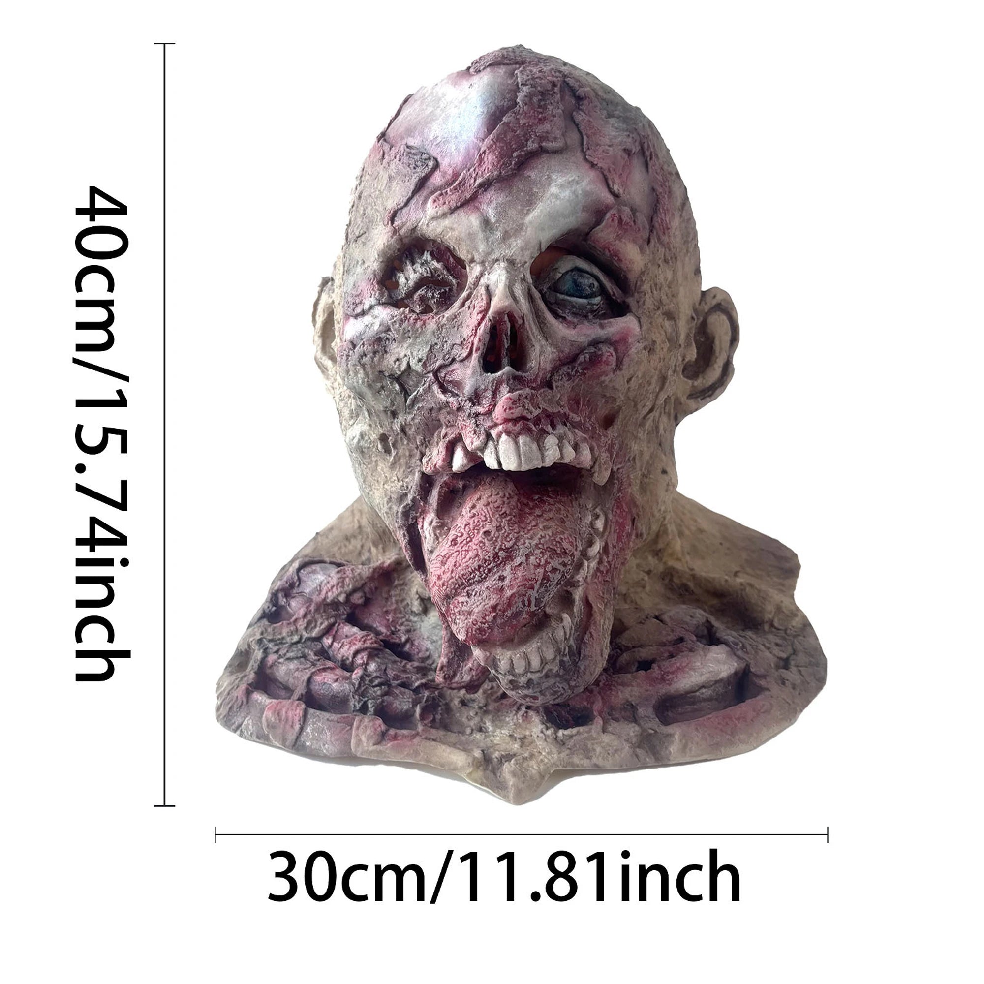 Creepy Skull Mask Scary Lightweight Halloween Costume Headpiece for Haunted House Party Dress-Up and Cosplay