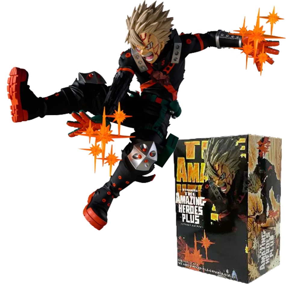 Original BANPRESTO Anime My Hero Academia Action Figures Bakugou Katsuki Model Toys 18cm Action Figures Anime Character Gift