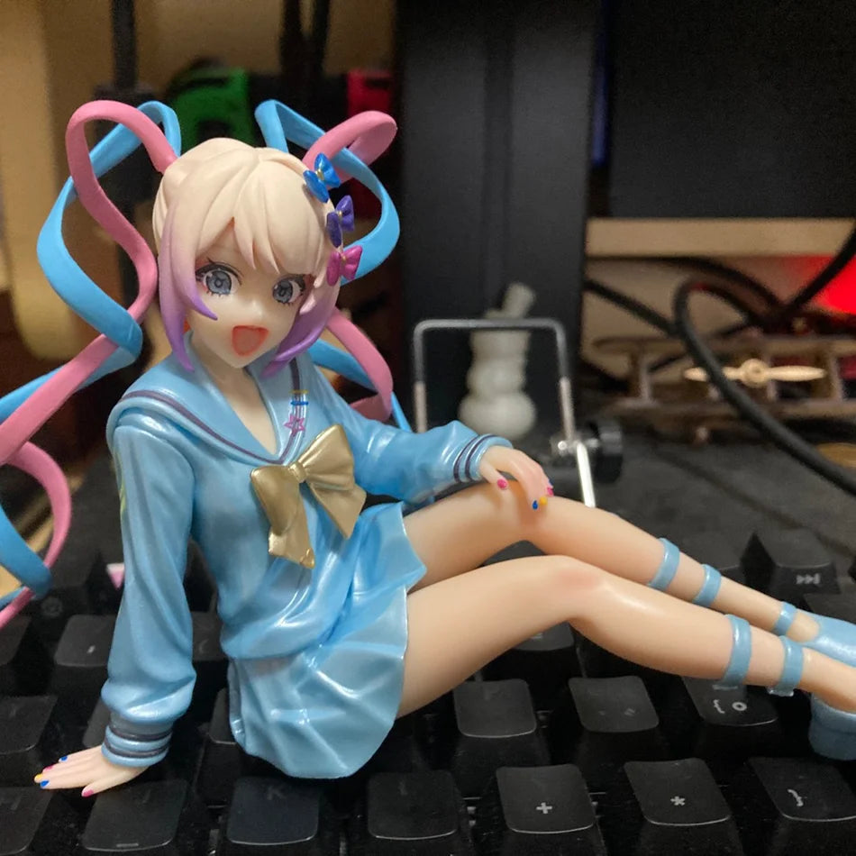 14CM Аниме NEEDY GIRL OVERDOSE Noodle Stopper Фигура KAnge Седнала Анимационна Модел Играчка Подарък Колекция Декоративни Орнаменти