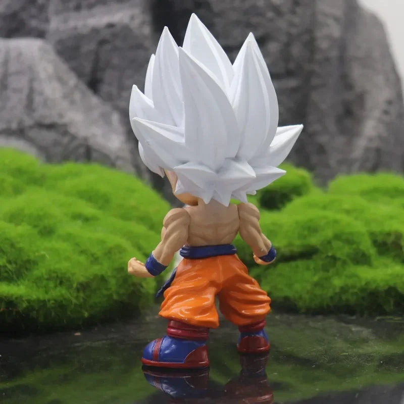 Q Version Dragon Ball Figures Goku Shenron Action Figurine Super Saiyan 2 Pvc Anime Statue Ornament Doll Bedroom Collection Gift