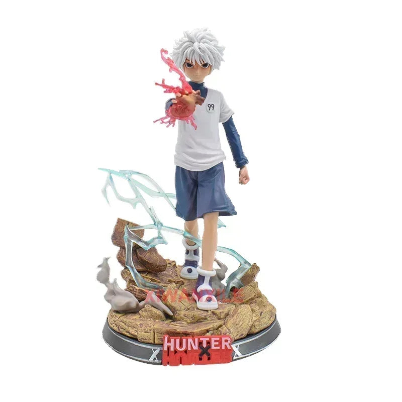 22cm Hunter x Hunter Anime Figure Killua Zoldyck Action Figure Gon Freecss/Hisoka/Alluka Zoldyck Figurine Model Doll Toys Gifts