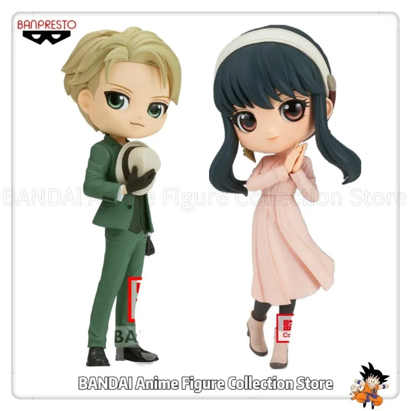 Original BANPRESTO Q Posket SPY×FAMILY LOID FORGER/YOR FORGER Outfit for Going Out Anime Humanoid Decoration Model