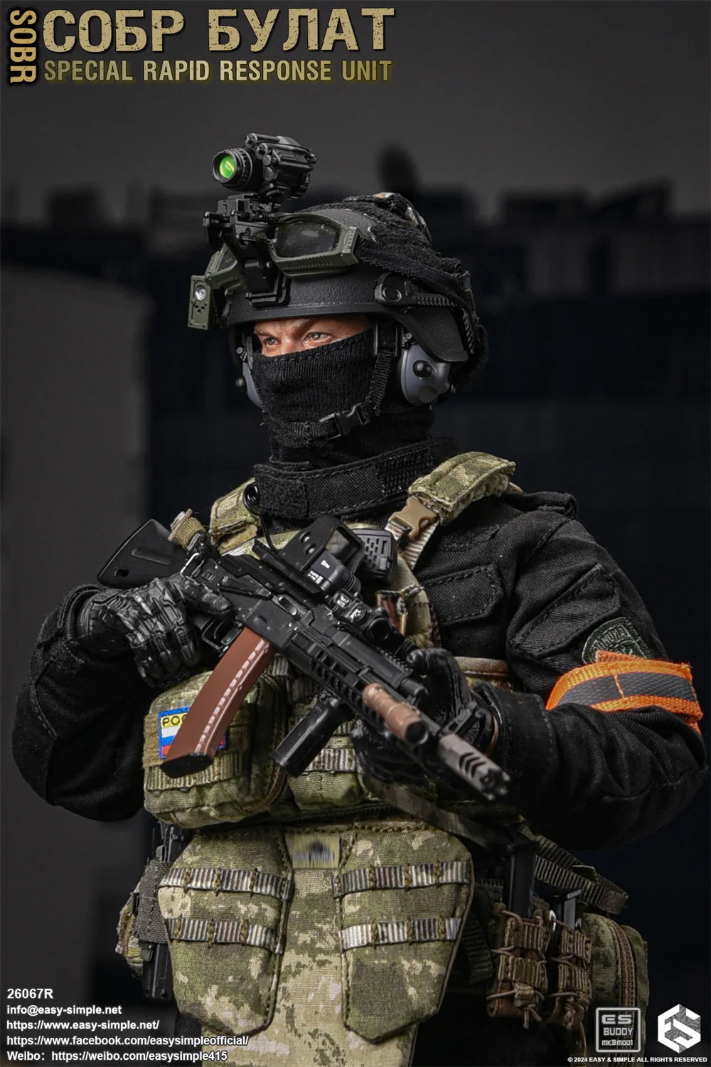 EASY&SIMPLE ES 26067R 1/6 Scale Russian Rapid Response Force SOBR Male Soldier Full Set For 12'' Action Figure Model Toys