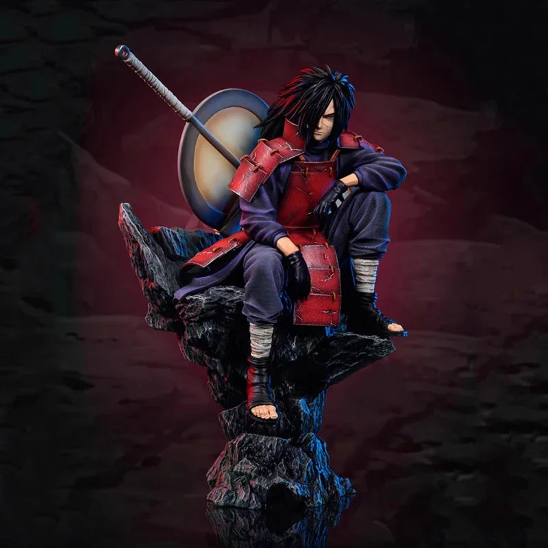 Naruto Anime Figures GK Uchiha Madara Action Figures 29cm PVC Collection NARUTO Model Peripheral Toys Desktop Decoration Gifts