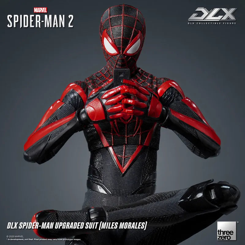 Threezero Dlx Marvel Spider Man 2 Miles Morales 1 12 Scale Upgraded Suit Fully Articulated Collectible Action Figure