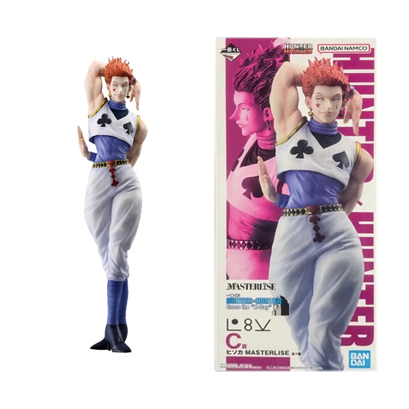 BANDAI Genuine Ichiban Kuji HUNTER×HUNTER Cross the X-Day Aluka Killua Illumi Zoldyck Hisoka Anime Action Figure Toys Gift Model