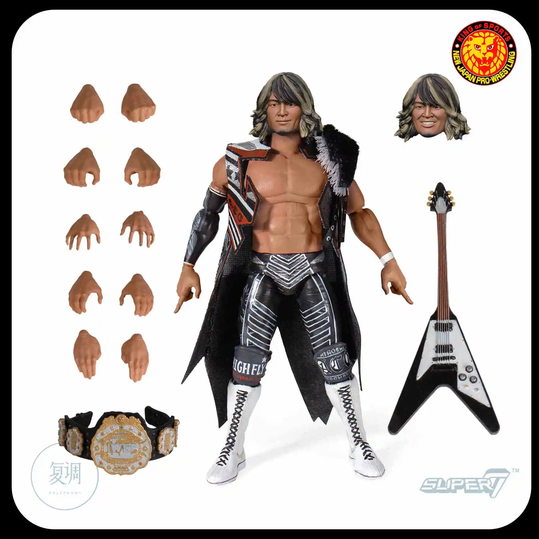 Super7 New Japan Pro Wrestling Bushi Hiromu Takahashi Tetsuya Naito Series 2 NJPW Ultimate Edition 7 Inches