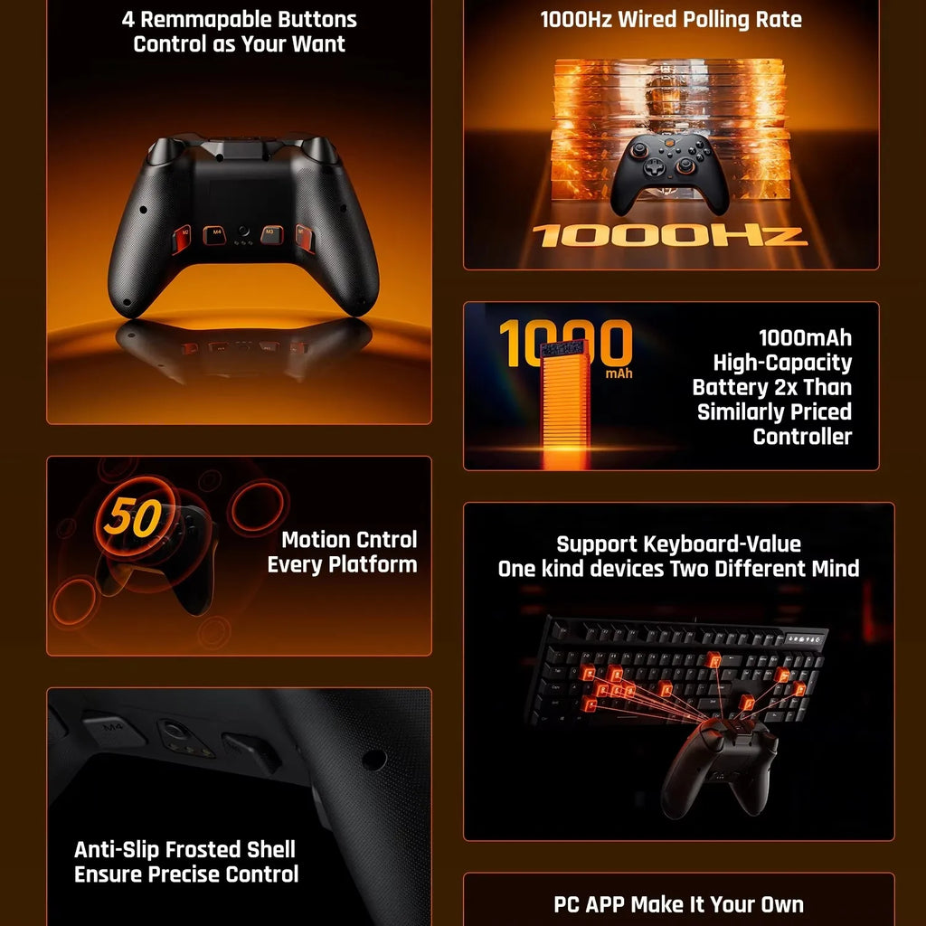 BIGBIG WON Gale hall 2024 New Wireless Gaming Controller Gamepad for Nintendo Switch/PC/iOS/Android with Charging Dock