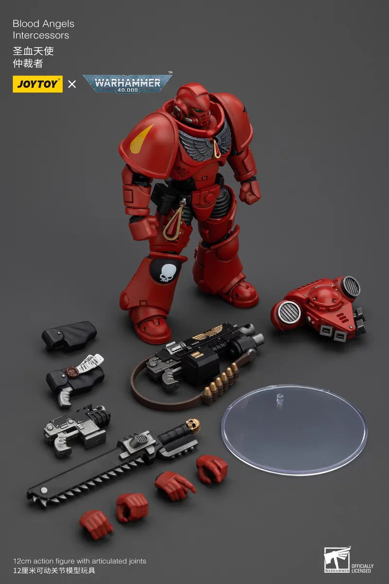 JOYTOY 1/18 Action Figure Warhammer 40K Intercessors UItramarines Space Wolves Lmperial Fists Blood Angels Toys Model Gifts