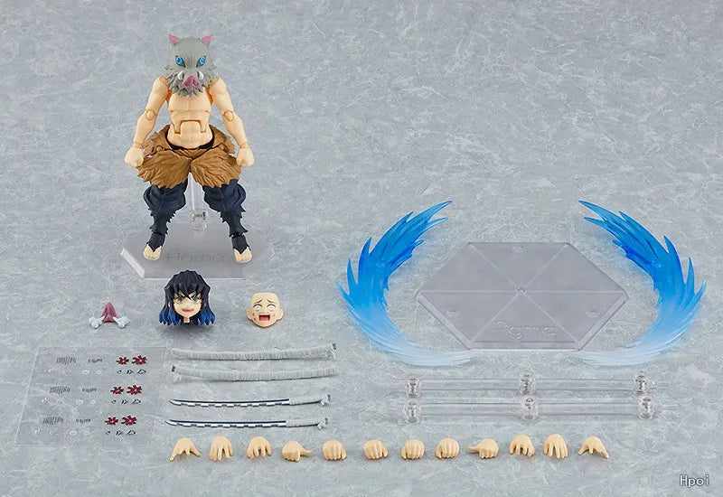 【In Stock】Original Max Factory GSC Figma 533 DX Demon Slayer Kimetsu No Yaiba Hashibira Inosuke Figure Toy Gift