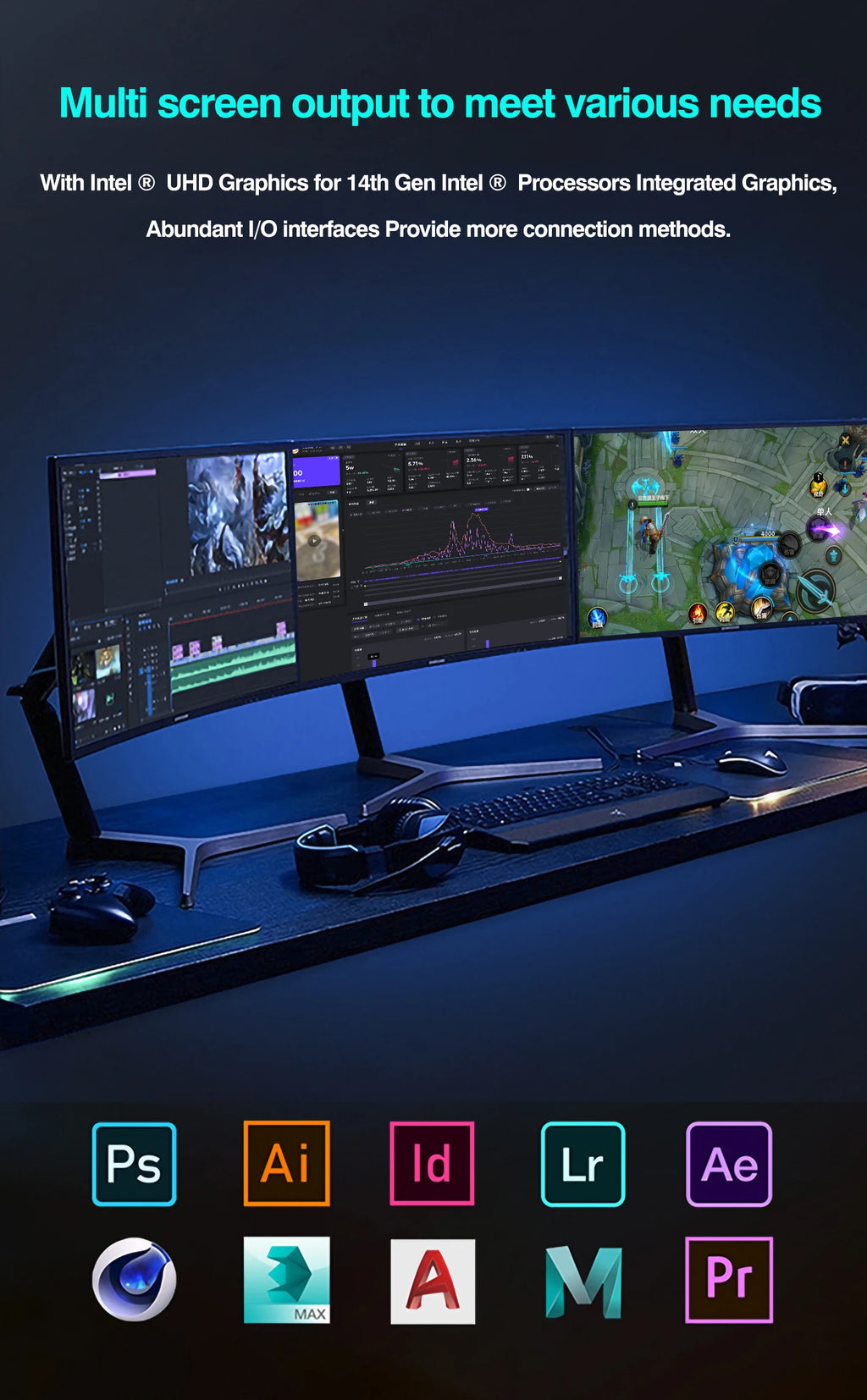 ERYING DIY Gaming PC Computer Motherboard CPU Combo Interposer Kit i7 14650HX 16C24T DDR4 RAM SSD NVME M2 Desktop Placa mae